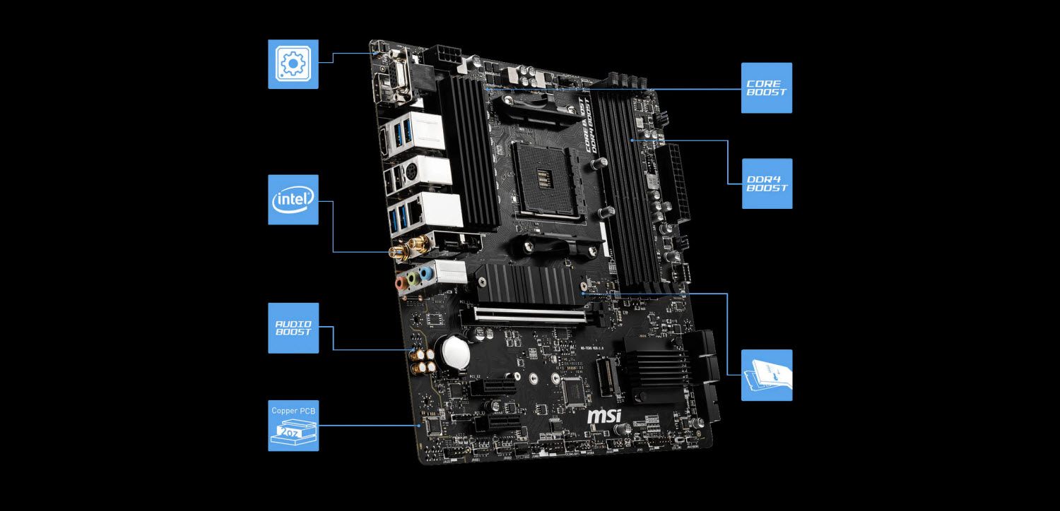 MSI PRO B550M PRO-VDH WIFI Micro ATX AMD Motherboard - Newegg.com